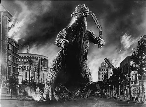 映画『ゴジラ』の一場面